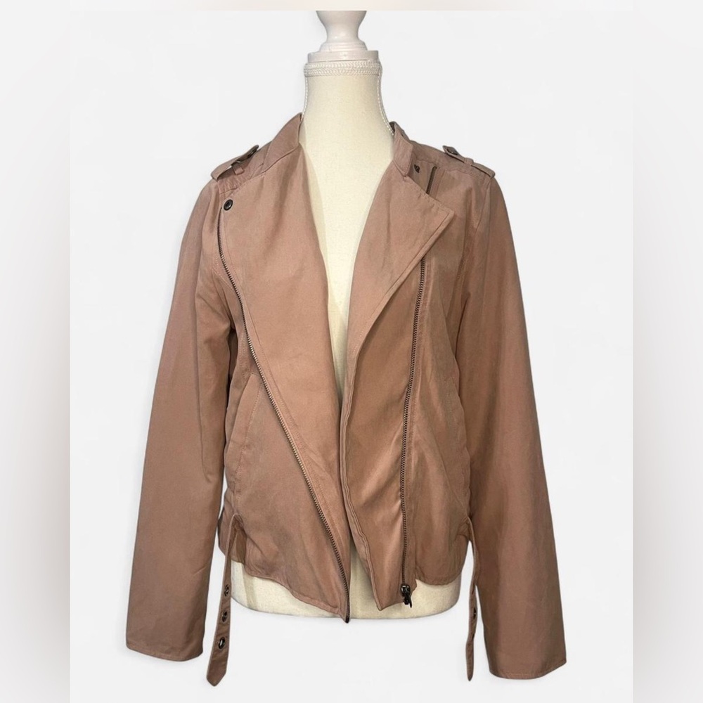 BE‎ COOL pink suede Jacket size Large